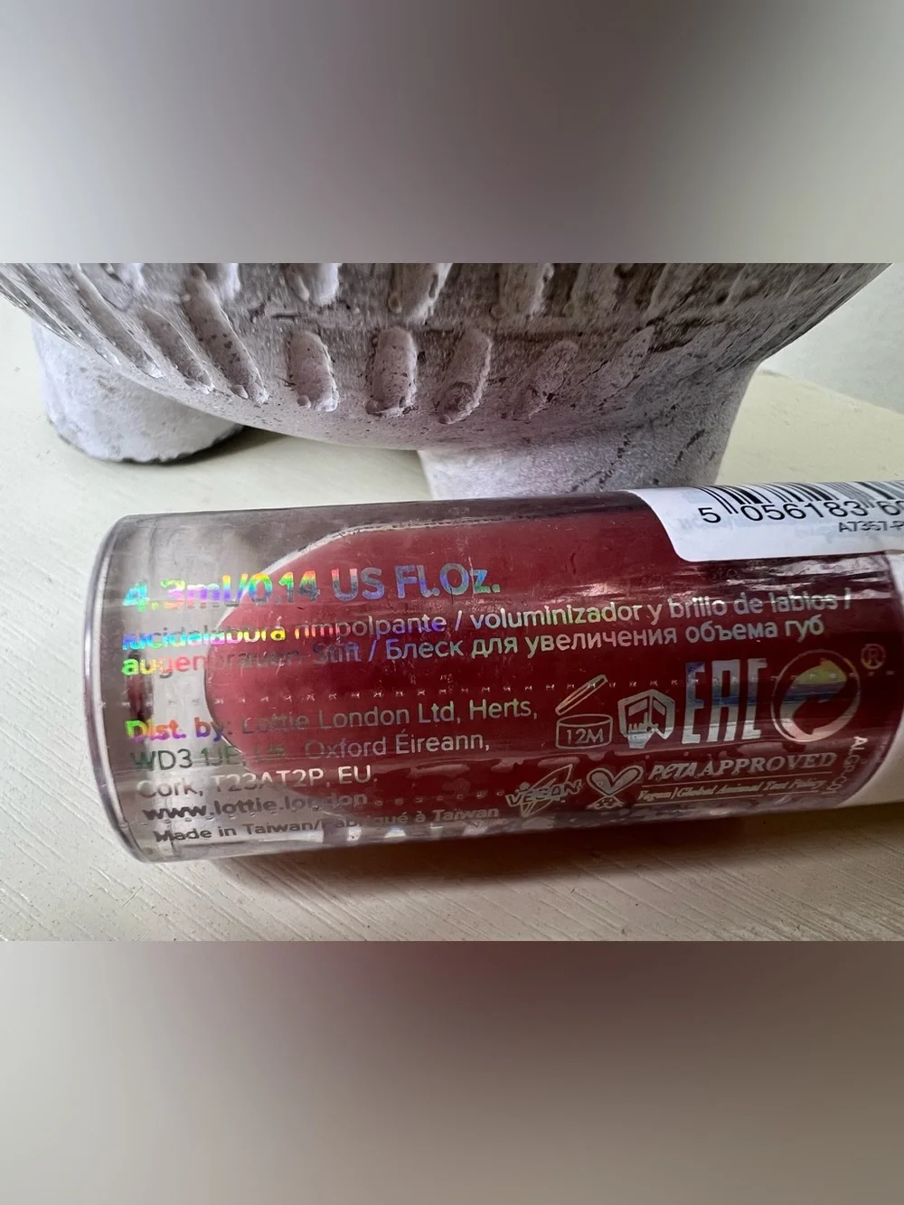 Brand New-Lottie London Plumped AF Lip Gloss in In the Nude